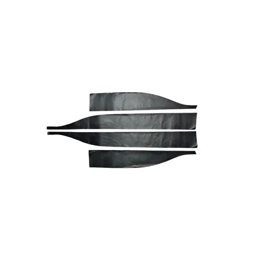 Abtibild bandou lateral compatibil Logan 3 carbon negru 3D (4 bucati)