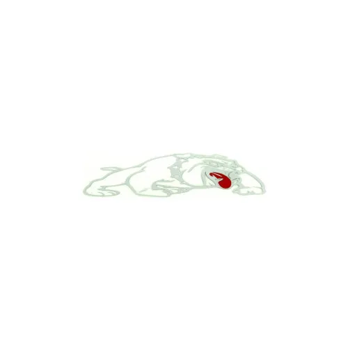 Abtibild Bulldog culoare alb reflectorizant