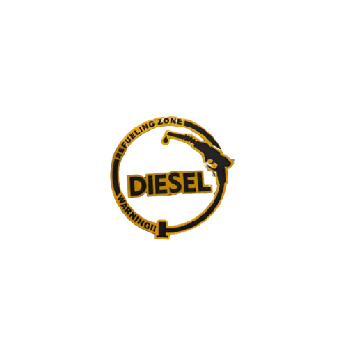 Abtibild Diesel auto rotund 11cm decorativ pentru exterior si interior / YGT-08