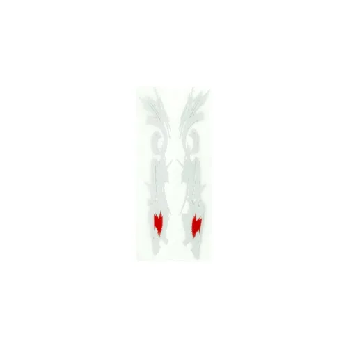 Abtibild " Dragon " culoare alb reflectorizant