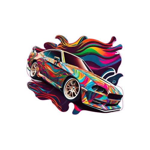 Abtibild " MASINA COLORATA " Cod:TAG 068 / T4
