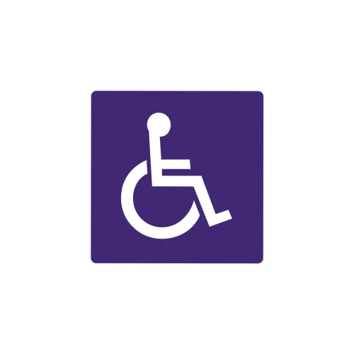 Abtibild Persoane cu Dizabilitati auto 10x10cm autocolant pentru exterior si interior