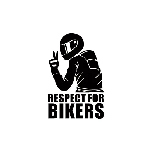Abtibild Respect For Bikers diverse culori auto decorativ pentru exterior si interior