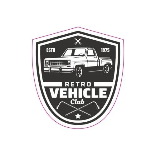 Abtibild "RETRO VEHICLE CLUB" Cod: TAG 012 / T2