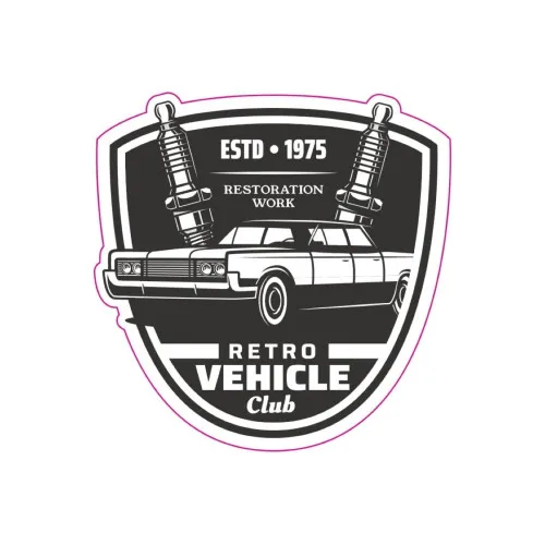 Abtibild "RETRO VEHICLE CLUB" Cod: TAG 015 / T2
