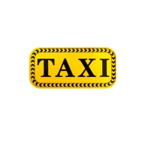 Abtibild Taxi auto 13.5x6.5cm autocolant decorativ pentru exterior si interior