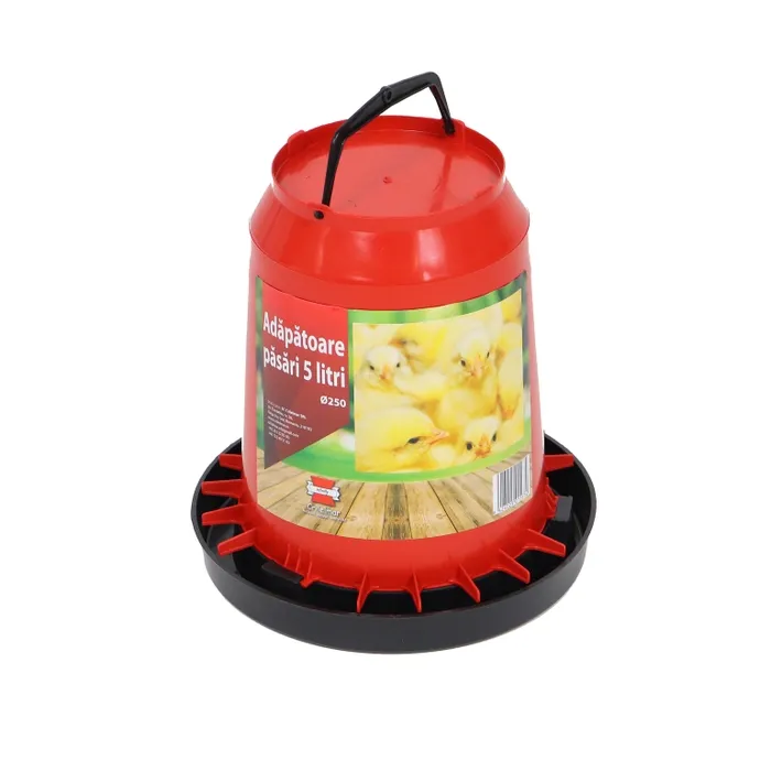 Adapatoare pentru pasari Q250, plastic, cu maner, 5 l, 25 x 27 cm