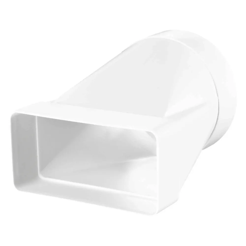 Adaptor canal plat, pentru tub ventilatie, Vents 711, PVC, 60 x 120 mm - 100 mm