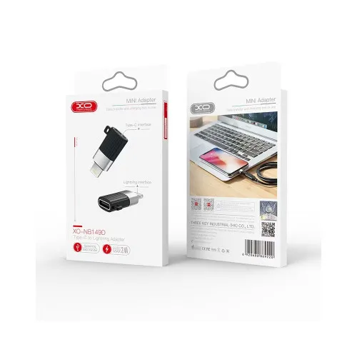 Adaptor conector XO Type C la Lightning compatibil iPhone negru — imaginea 5