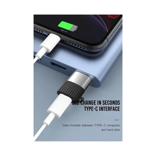 Adaptor conector XO Type C la USB-A 2.0 negru — imaginea 3
