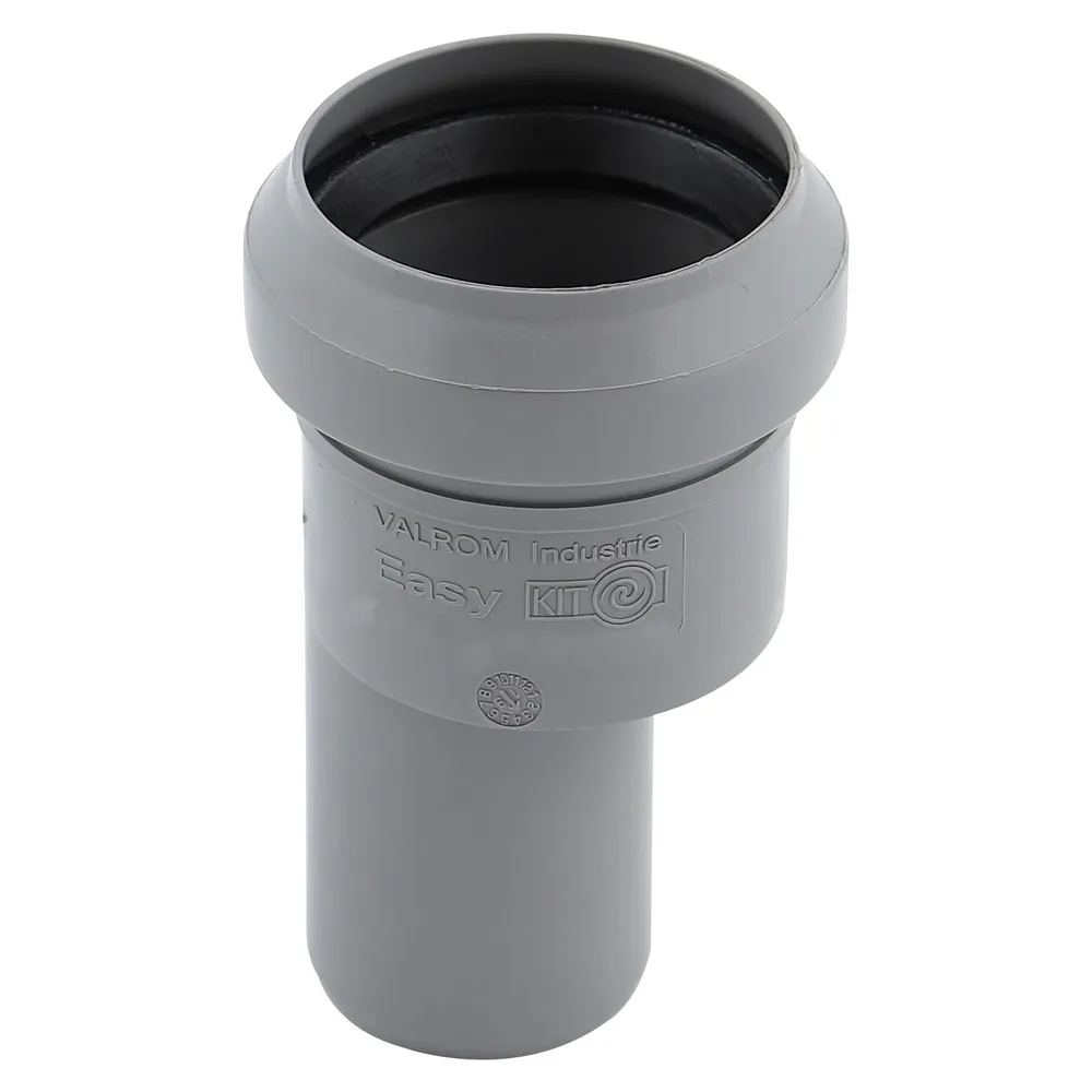 Adaptor polipropilena reductie excentrica, gri, D 40 mm - D 50 mm