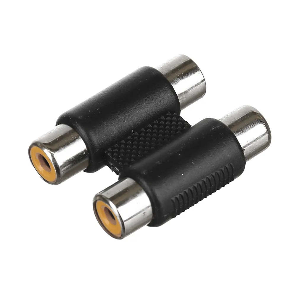 Adaptor Well, 2 x RCA mama, 2 x RCA mama, cauciuc/cupru, negru