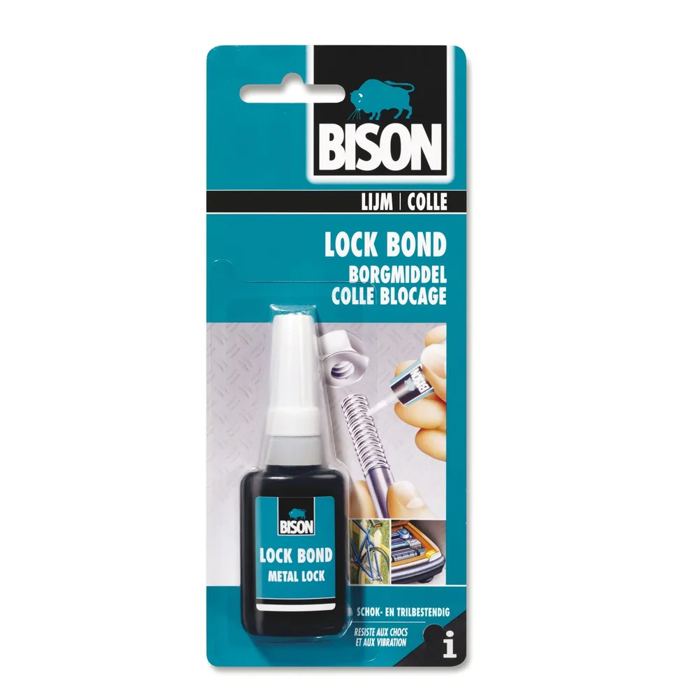 Adeziv Bison Lock Bond, de reparare, pentru suruburi si piulite, 10 ml, albastru