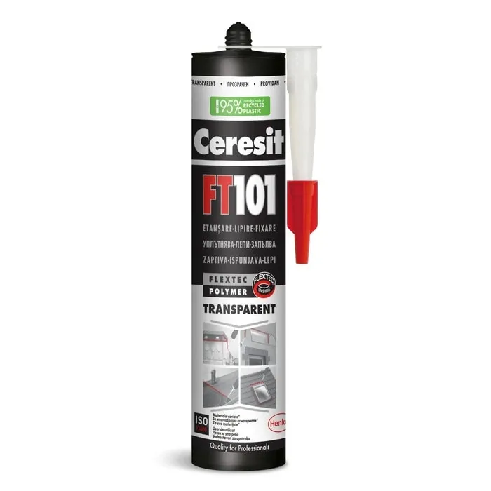 Adeziv etansant Ceresit FT 101, transparent, 280 ml