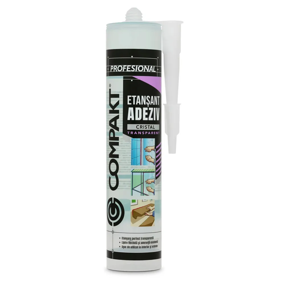 Adeziv etansant Compakt Cristal, transparent, 280 ml