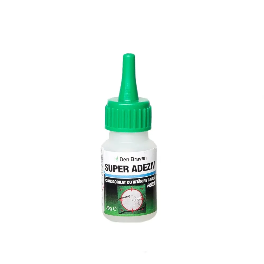 Adeziv lichid Den Braven, transparent, 20 g, intarire rapida