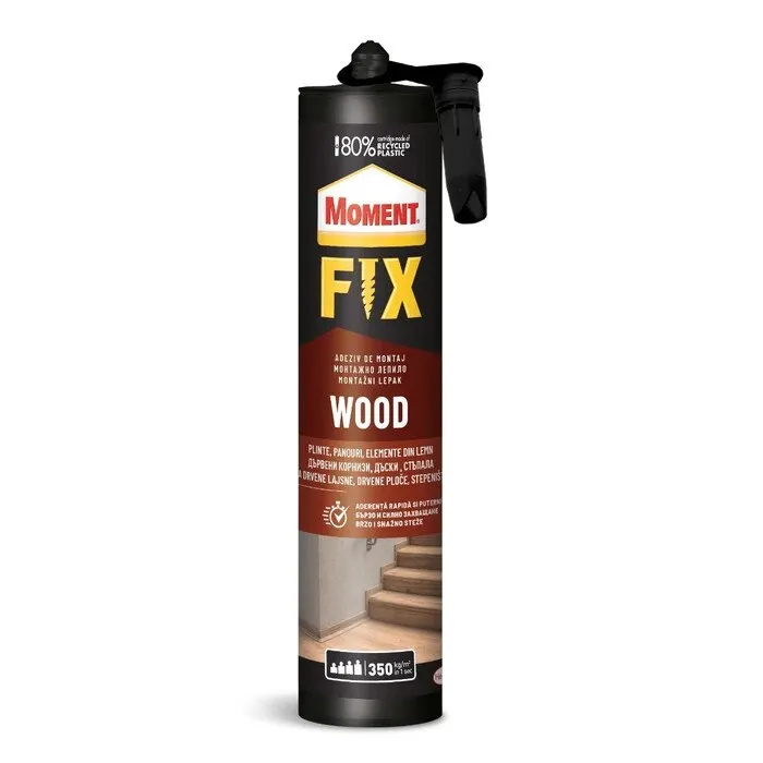 Adeziv montaj pentru lemn, Moment Fix Wood, interior, 385 g