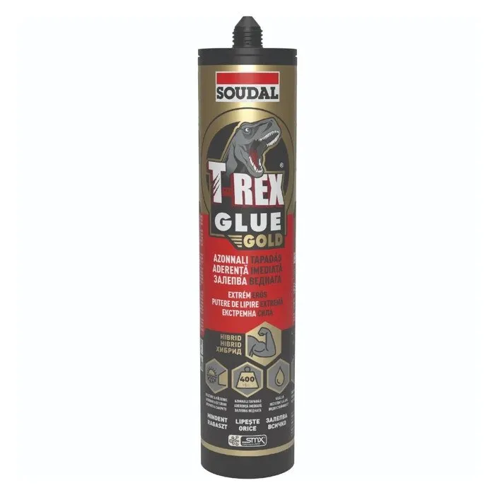 Adeziv pentru constructii T-Rex Gold High Tack, Soudal, 290 ml