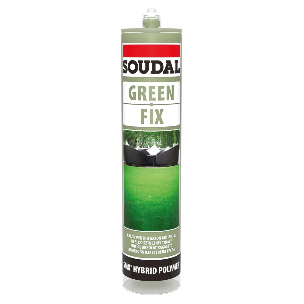 Adeziv pentru gazon sintetic, Soudal Green Fix, interior / exterior, verde, 290 ml