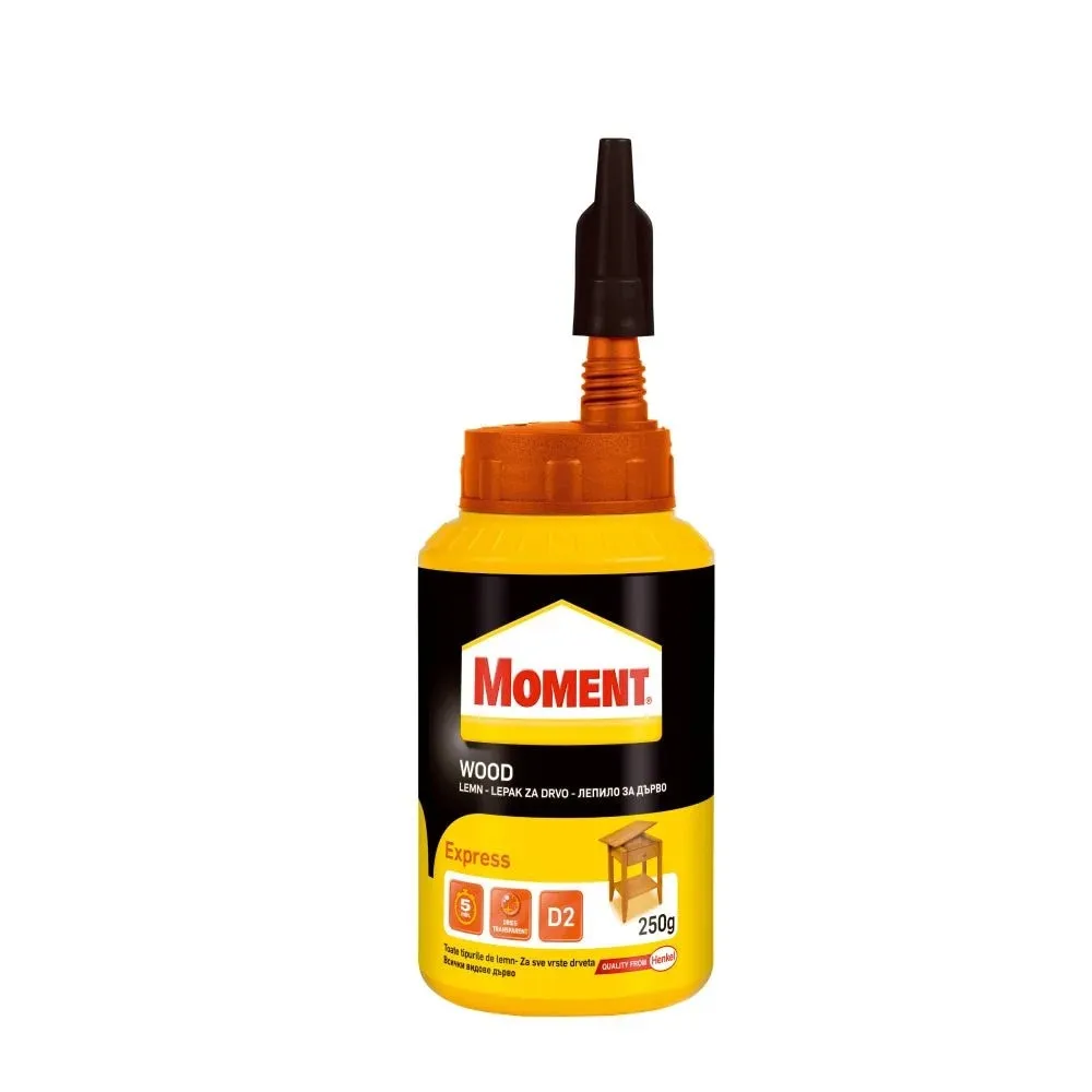 Adeziv pentru lemn Moment Wood Bond, 250 g, transparent, clasa D2
