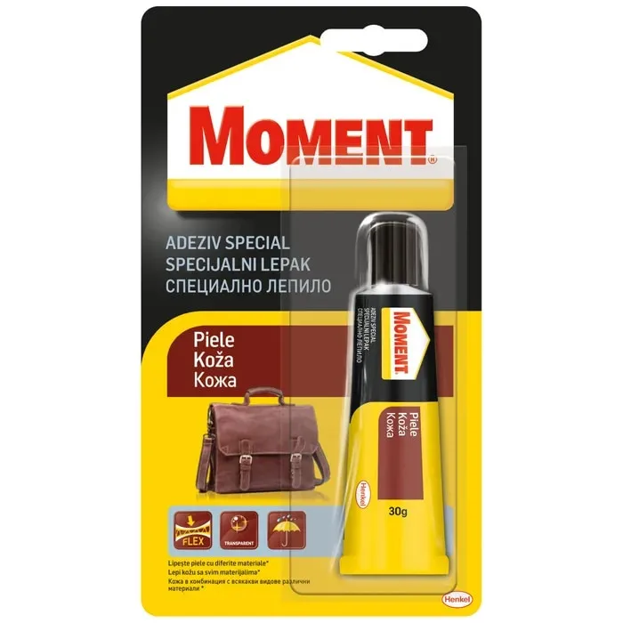 Adeziv pentru piele, Moment Adeziv Special Piele, interior / exterior, transparent, 30 g