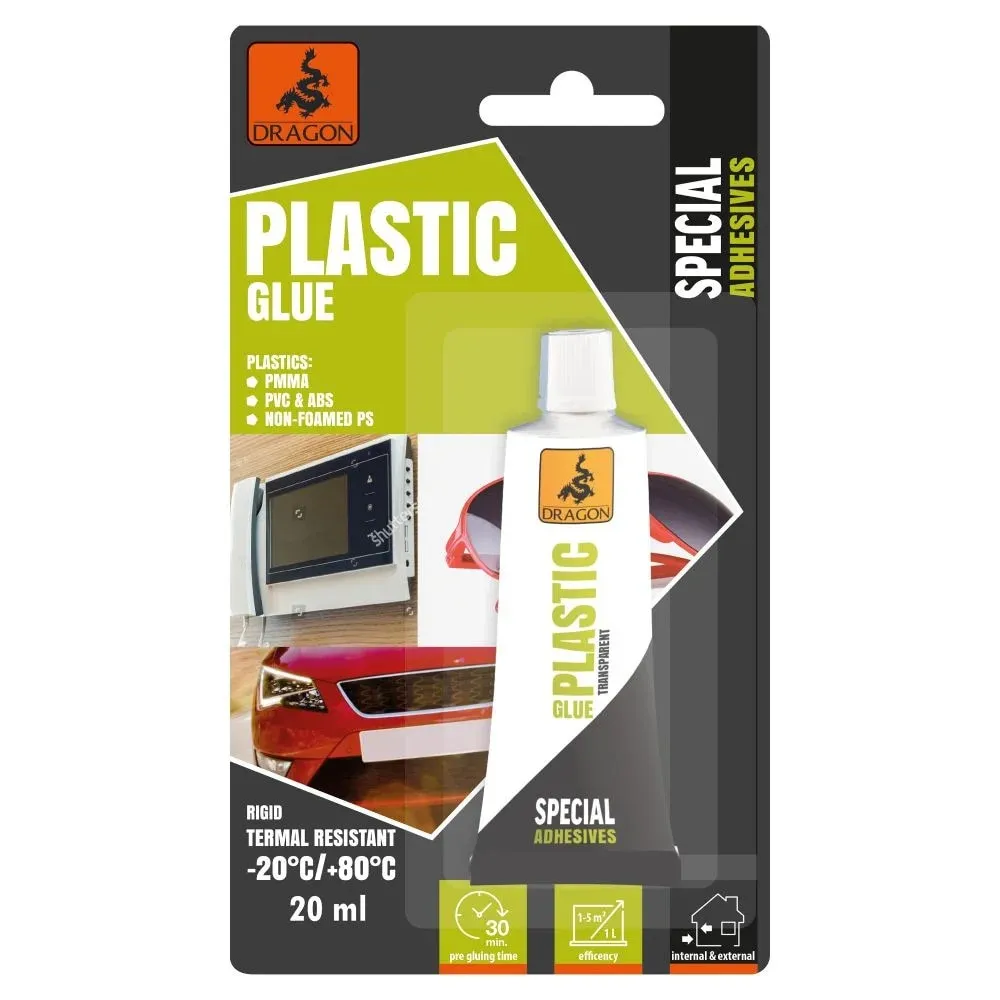 Adeziv pentru plastic Dragon, 20 ml, transparent, rezistent la apa, durabil