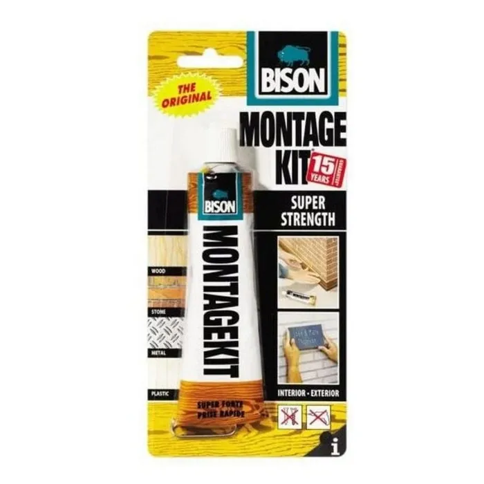Adeziv pentru suprafete multiple, Bison Montage Kit, interior / exterior, maro, 125 g