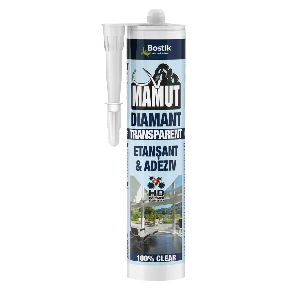 Adeziv pentru suprafete multiple, flexibil, Mamut Universal Diamant, interior, transparent, 290 ml