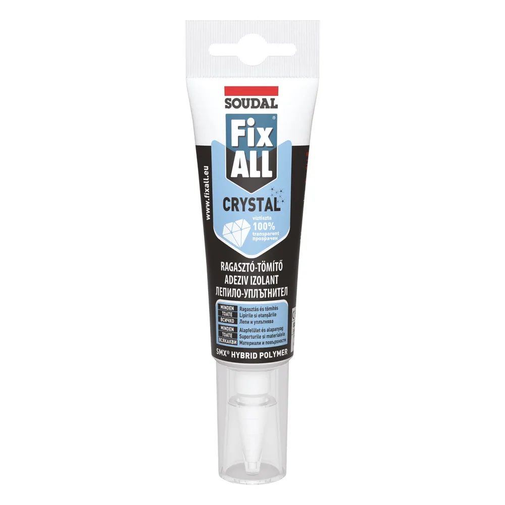 Adeziv pentru suprafete multiple, Soudal Fix All Crystal, interior / exterior, transparent, 125 ml