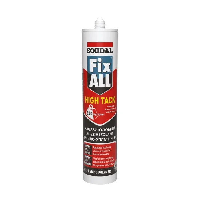 Adeziv pentru suprafete multiple, Soudal Fix All High Tack, alb, 290 ml