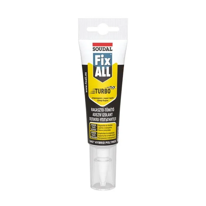 Adeziv pentru suprafete multiple, Soudal Fix All Turbo, interior / exterior, alb, 125 ml