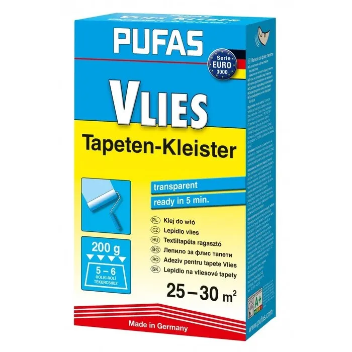 Adeziv pentru tapet vlies, interior, Pufas, 200 g