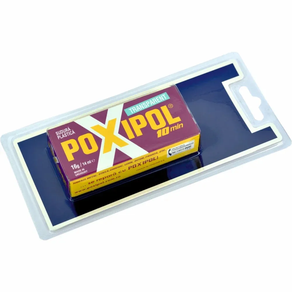Adeziv Poxipol, 14 ml, transparent, actiune rapida, set 1 bucata