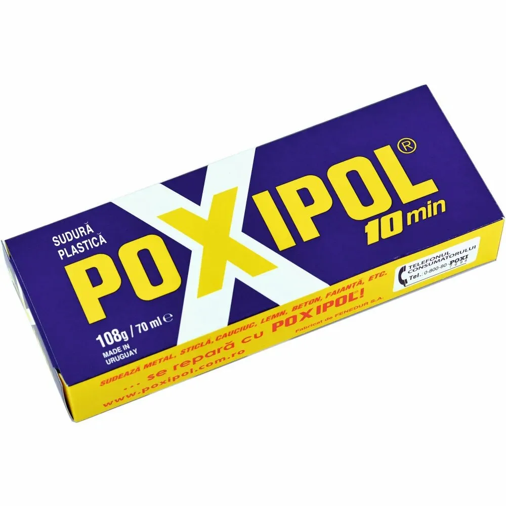 Adeziv Poxipol, 70 ml, gri, pentru reparare metal, actiune rapida