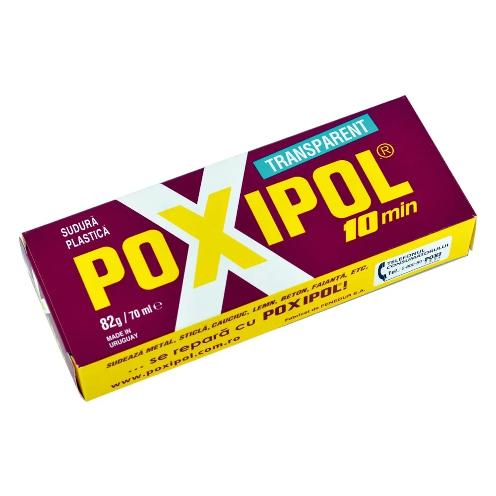 Adeziv Poxipol, de reparare, actionare rapida, 70 ml, transparent