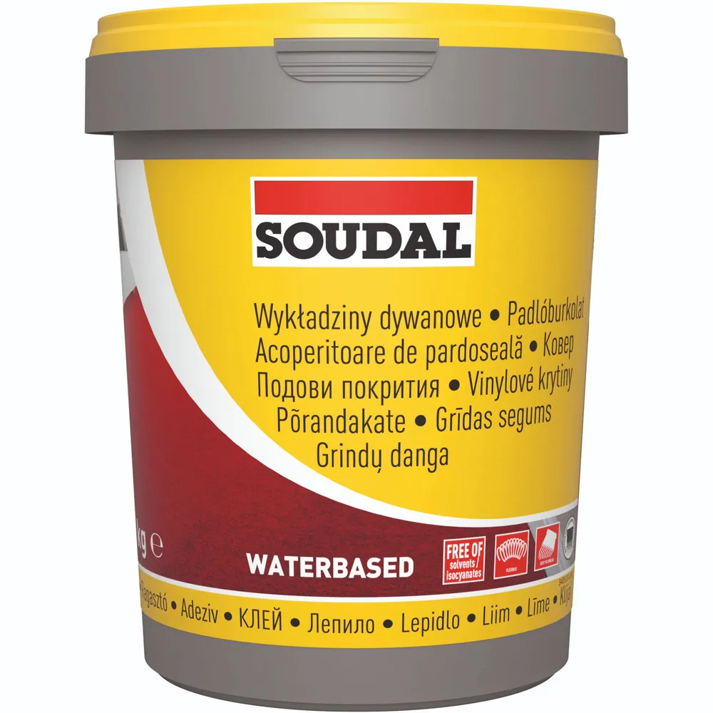 Adeziv Soudal 26A, de constructii, acrilic, pentru linoleum, 1 kg, crem