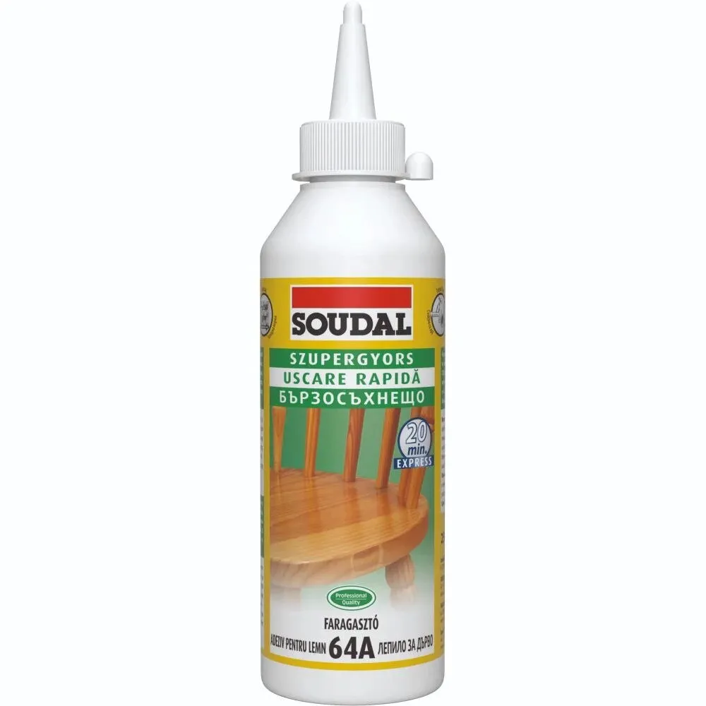 Adeziv Soudal 64A, montaj, transparent, 250 g