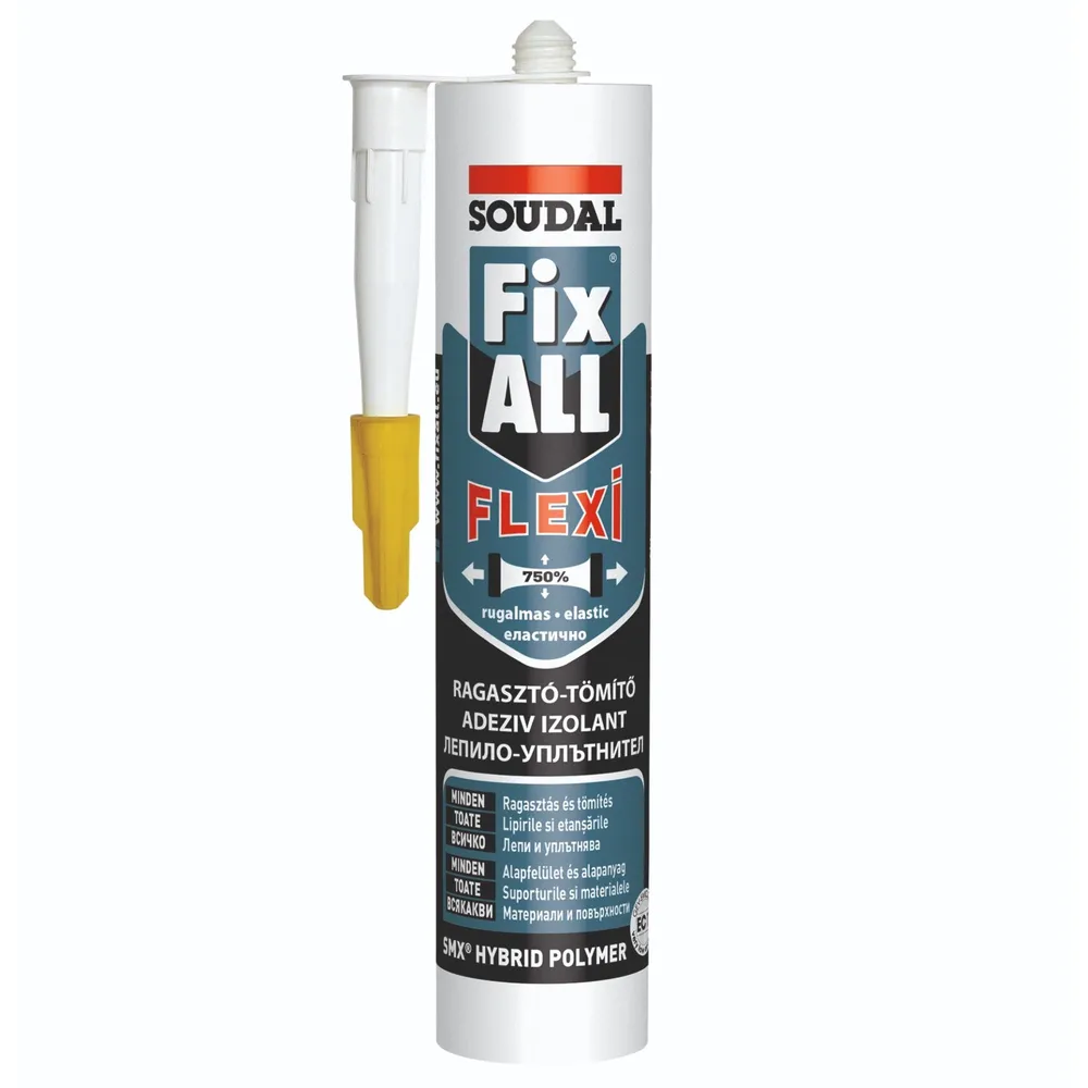 Adeziv Soudal Fix All Flexi, de asamblare si montaj, polimeric, flexibil, 290 ml, gri