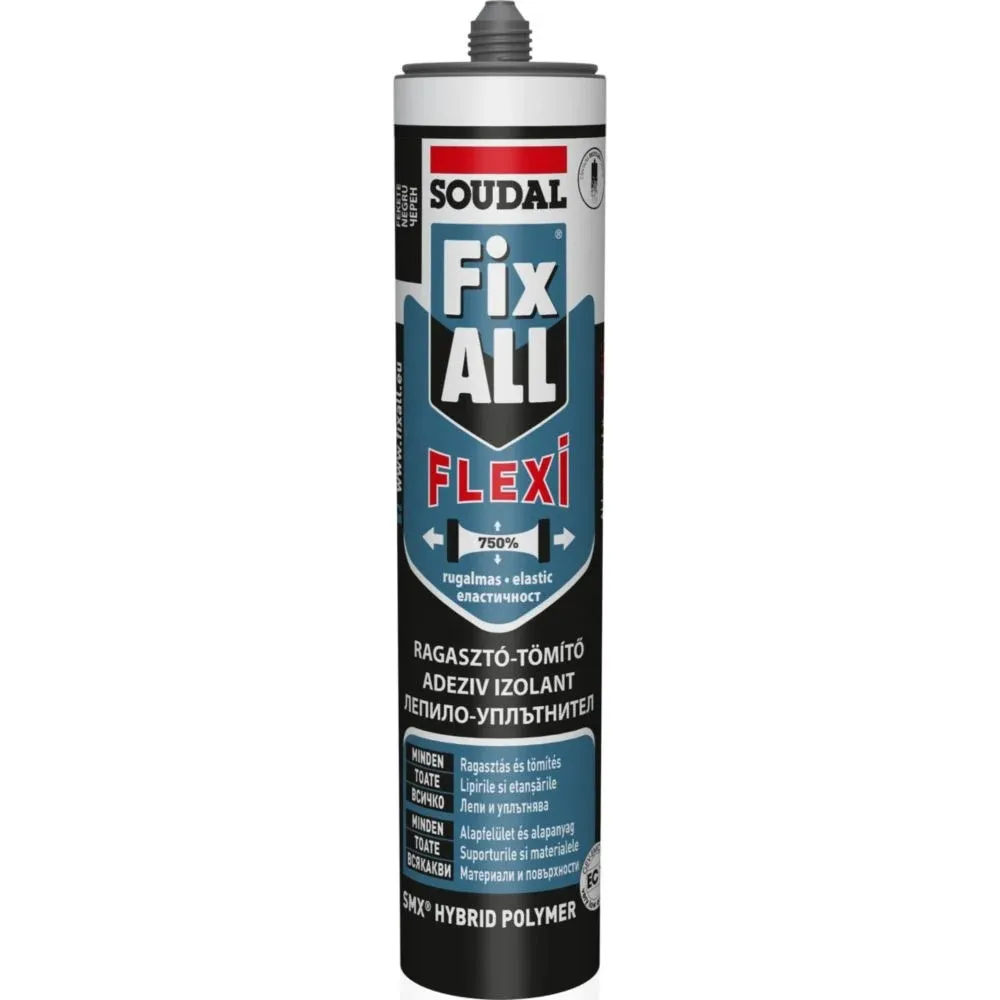Adeziv Soudal Fix All Flexi, polimeric, 290 ml, flexibil, negru