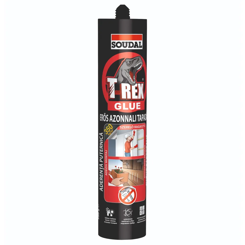 Adeziv T-Rex, de asamblare si montaj, 380 g, alb