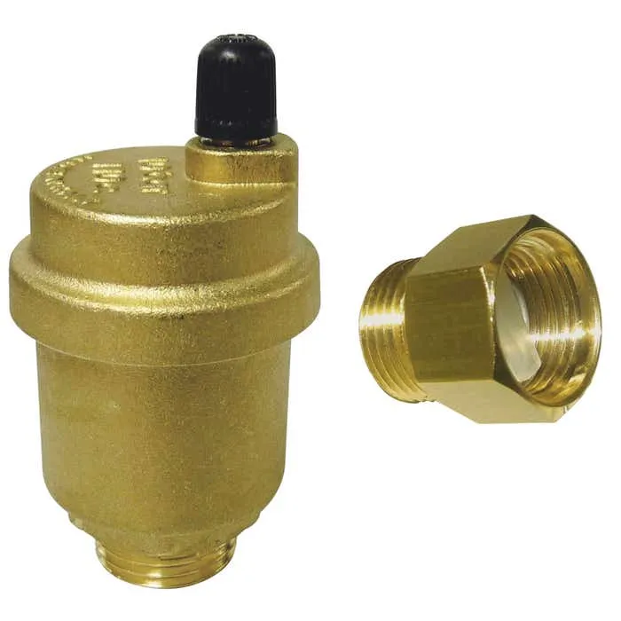 Aerisitor automat cu valva izolare Ferro, alama, 1/2"