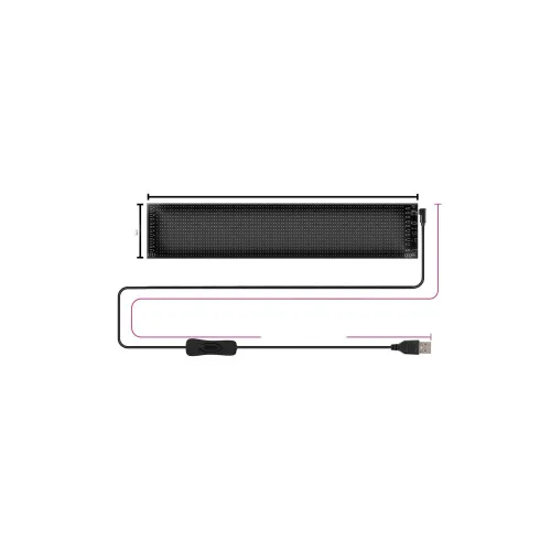 Afisaj LED programabil ochi Devil animatii control bluetooth si telecomanda,USB,5V 192mmx1760mm — imaginea 3