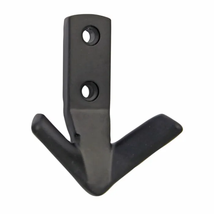 Agatatoare cuier mobila cu 2 carlige, aluminiu, negru, pentru baie, dormitor, hol, prindere pe mobila / perete, 495.46.19
