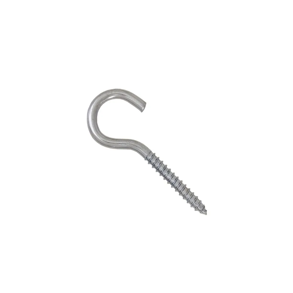 Agatator tip C, cu filet, pentru lemn, din otel, zincat alb, SEA 26810, 6 x 75 x 18 mm
