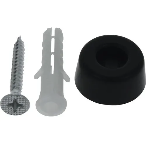Amortizor siguranta Tarrox Ø20x10 mm, negru, pachet 4 bucati, cu surub si diblu
