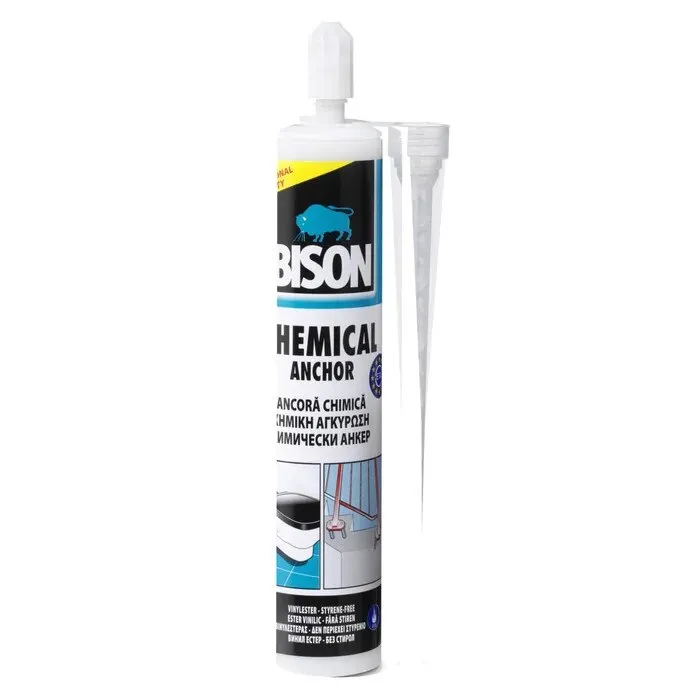 Ancora chimica fara stiren, Bison, gri, interior / exterior, 300 ml