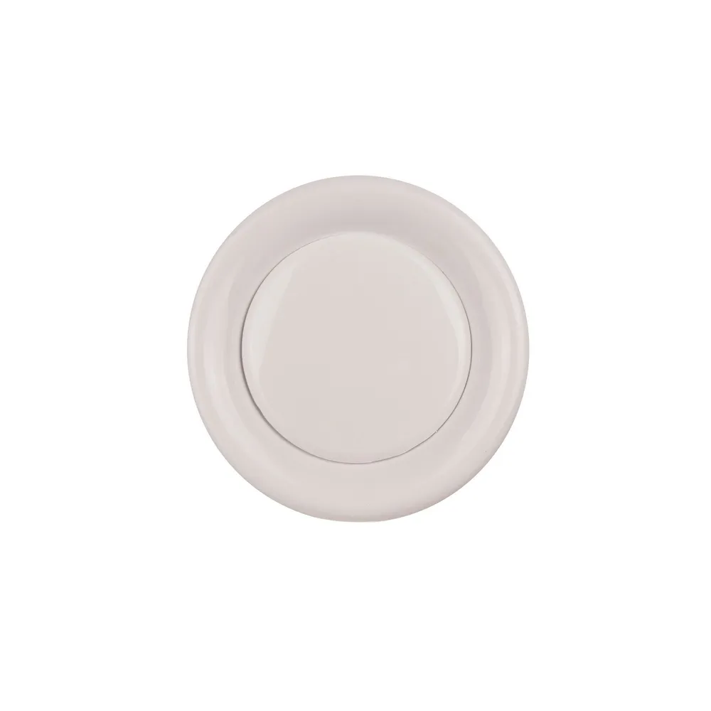 Anemostat tavan, plastic, 12.5 x 12.5 cm, alb