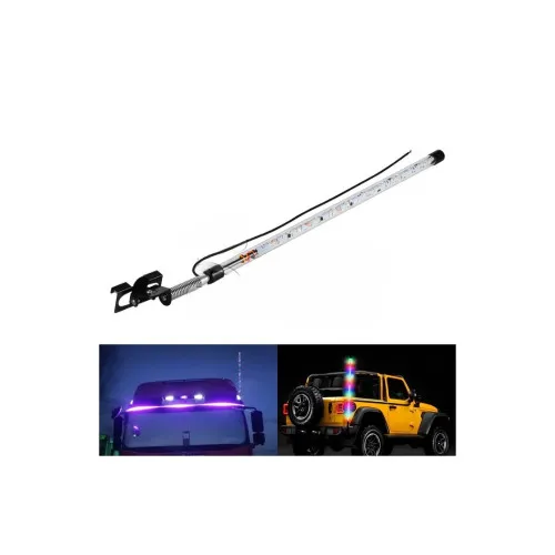 Antena ornament ATV / Offroad 60cm , LED RGB Digital Magic 12V cu aplicatie pe telefon bluetooth — imaginea 3