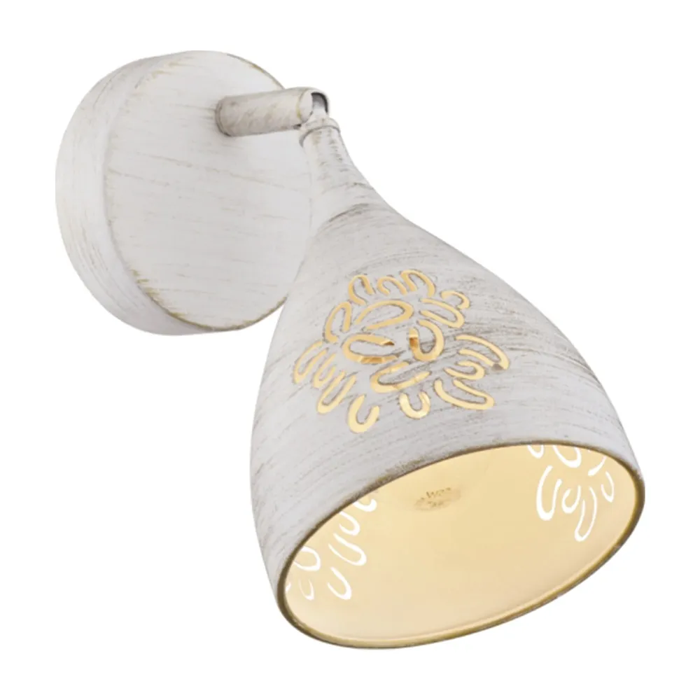 Aplica Bell LY-1033, 1 x E14, alb antic, clasic
