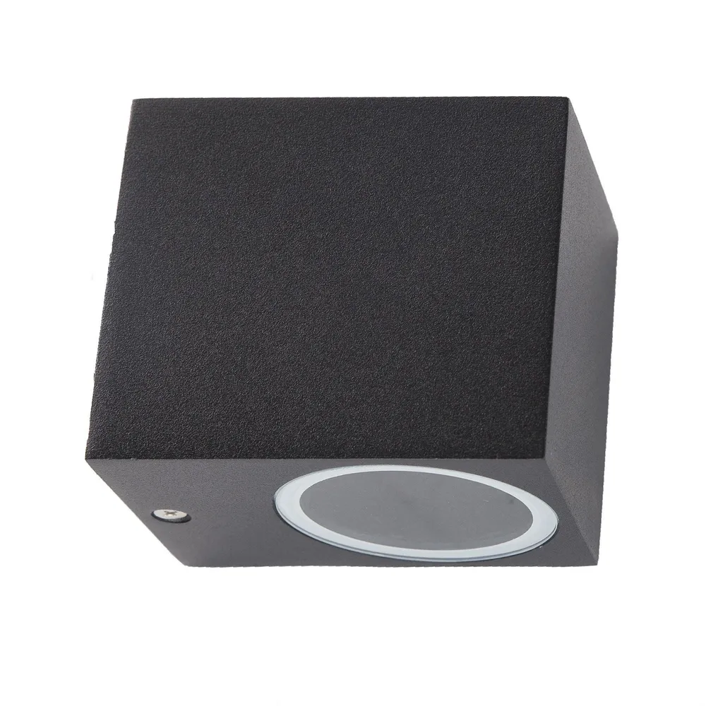 Aplica exterior Boston, 1 x GU10, IP 44, negru, orientare in jos